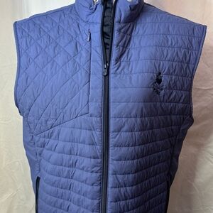 Greyson Vest Men’s Size XL/Blue Full Zip Lightweight Golf Quilted CC Logo